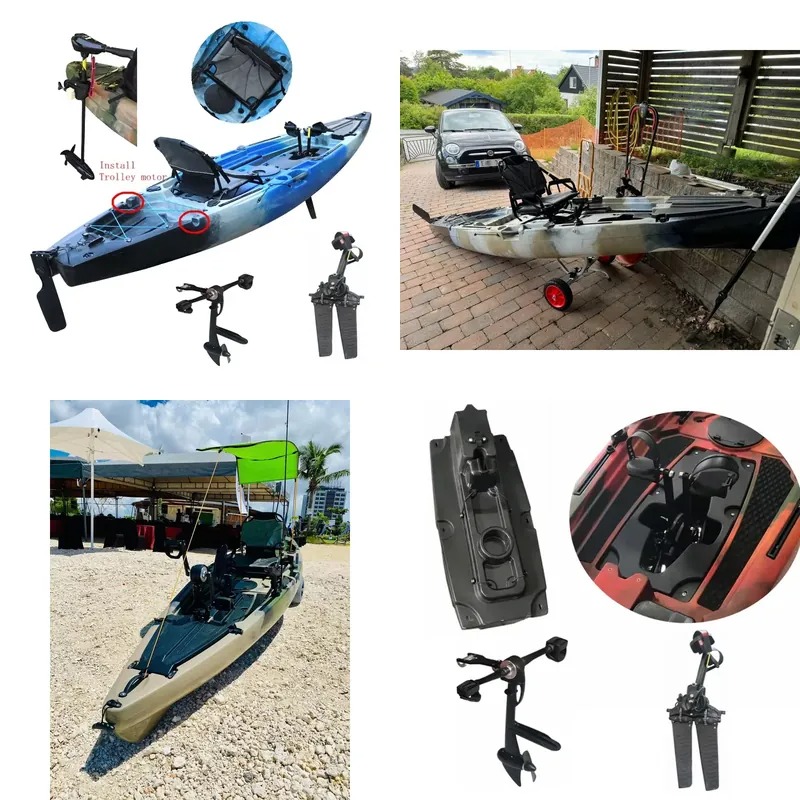 Fishing Kayak Seat - มอเตอร์ไฟฟ้าแบบแป้นเหยียบเดี่ยวสำหรับเรือคายัคแบบนั่งบน HDPE พลาสติกสำหรับตกปลาแบบทัวร์ริ่ง ขนาด 12 ฟุต